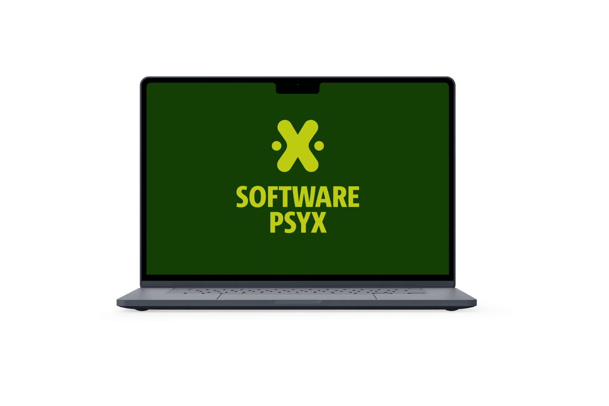 Bild von einem Laptop mit psyx-Logo