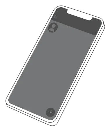 Smartphone mit grauem Bildschirm